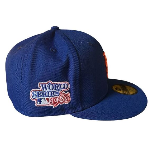 New Era 59FIFTY NY Mets 1986 World Series Sidepatch Fitted Hat 7 1/4 - Picture 5 of 7